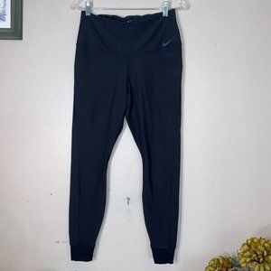 Nike Women's Workout Compression High Rise Leggings Black Large Tapered Skinny